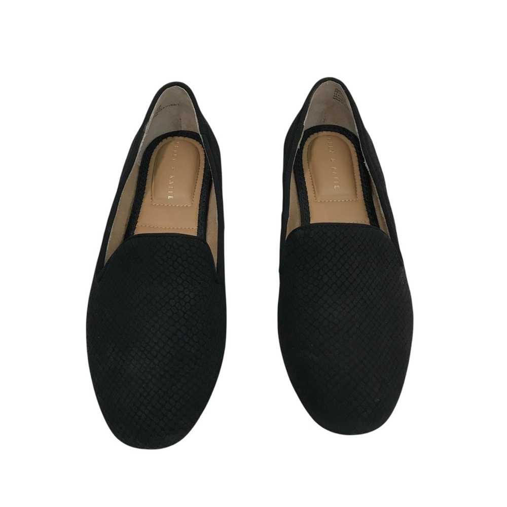 Kelly & Katie Peyton Black Snake Print Round Toe Loafers Womens Size 8 Leather - Picture 5 of 7